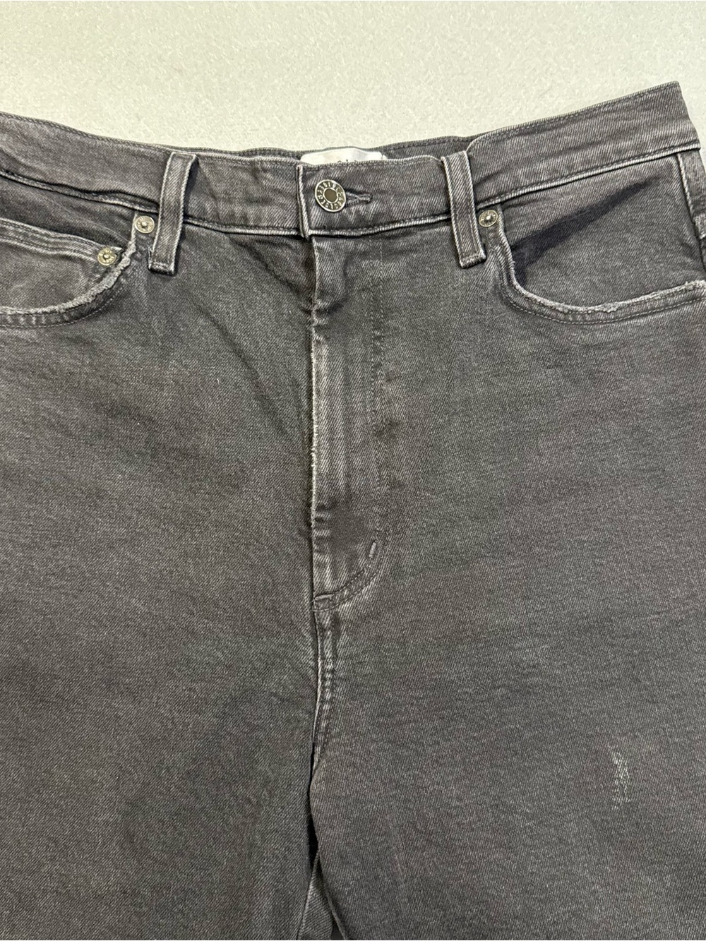 AGOLDE Pinch Waist Jeans Women Size 29 Black/Gray High Rise Straight Leg Cotton - Picture 4 of 16